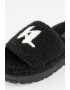 Karl Lagerfeld Papuci flatform din material teddy - Pled.ro