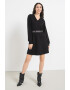 Karl Lagerfeld Rochie scurta evazata cu logo in talie - Pled.ro