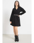 Karl Lagerfeld Rochie scurta evazata cu logo in talie - Pled.ro