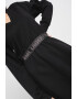 Karl Lagerfeld Rochie scurta evazata cu logo in talie - Pled.ro