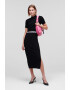 Karl Lagerfeld Rochie striata cu slit lateral - Pled.ro