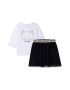 Karl Lagerfeld Set de bluza si fusta cu logo Negru/Alb - Pled.ro