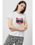 Karl Lagerfeld Tricou din bumbac organic cu imprimeu logo - Pled.ro