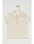 KIABI Tricou de bumbac in dungi cu decolteu Henley - Pled.ro