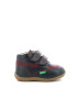 Kickers kids Ghete de piele cu velcro si cusaturi contrastante - Pled.ro