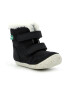 Kickers kids Ghete din piele si piele intoarsa cu inchidere velcro - Pled.ro