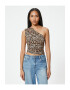 KOTON Bluza crop cu animal print - Pled.ro