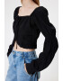 KOTON Bluza crop cu decolteu patrat - Pled.ro