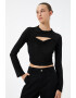 KOTON Bluza crop cu decupaj - Pled.ro