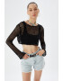 KOTON Bluza crop cu model cu perforatii - Pled.ro