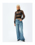 KOTON Bluza crop transparenta - Pled.ro