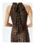 KOTON Rochie midi cu imprimeu leopard si decolteu halter - Pled.ro