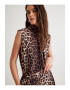 KOTON Top cu guler inalt si model animal print - Pled.ro