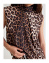 KOTON Top cu guler inalt si model animal print - Pled.ro