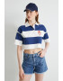 KOTON Tricou crop polo din bumbac cu model in dungi - Pled.ro