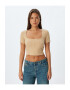 KOTON Tricou crop striat - Pled.ro