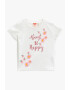 KOTON Tricou cu imprimeu floral si text - Pled.ro