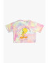 KOTON Tricou cu model tie-dye si imprimeu Tweety - Pled.ro