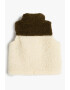 KOTON Vesta din blana shearling sintetica cu model colorblock - Pled.ro