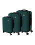 Kring Set trolere La Paz ABS 55 cm + 65 cm + 75 cm Dark Green - Pled.ro