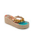 L.A. Water Papuci flip-flop wedge cu cristale - Pled.ro