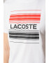 Lacoste Tricou cu decolteu la baza gatului si imprimeu logo contrastant - Pled.ro