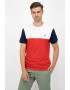 Lacoste Tricou cu decolteu la baza gatului si model colorblock - Pled.ro