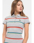 Lacoste Tricou polo cu model in dungi si aspect pique - Pled.ro