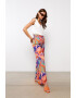 LC WAIKIKI Pantaloni cu talie inalta si model tropical - Pled.ro