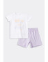 LC WAIKIKI Set de bluza de bumbac de pijama si pantaloni - 2 piese - Pled.ro