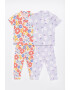 LC WAIKIKI Set de pijamale cu imprimeu floral - 2 perechi - Pled.ro