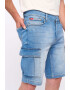 Lee Cooper Bermude cargo din denim cu aspect decolorat - Pled.ro