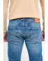 Lee Cooper Blugi barbat high rise straight cu aspect decolorat si logo aplicat Albastru - Pled.ro