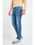 Lee Cooper Blugi barbat high rise straight cu aspect decolorat si logo aplicat Albastru - Pled.ro