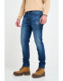 Lee Cooper Blugi barbat slim cu aspect decolorat si logo aplicat Albastru - Pled.ro