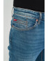 Lee Cooper Blugi barbat slim cu logo si aspect decolorat Albastru - Pled.ro