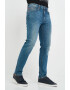 Lee Cooper Blugi barbat slim cu logo si aspect decolorat Albastru - Pled.ro