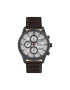 Lee Cooper Ceas barbatesc Otel inoxidabil/Piele naturala Quartz 45mm Maro - Pled.ro