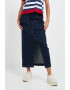 Lee Cooper Fusta midi de denim cu slit frontal - Pled.ro