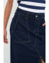 Lee Cooper Fusta midi de denim cu slit frontal - Pled.ro