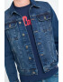 Lee Cooper Jacheta barbat din denim cu buzunare si logo Albastru - Pled.ro