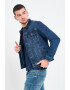 Lee Cooper Jacheta barbat din denim cu buzunare si logo Albastru - Pled.ro