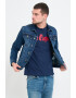 Lee Cooper Jacheta barbat din denim cu buzunare si logo Albastru - Pled.ro