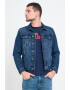 Lee Cooper Jacheta barbat din denim cu buzunare si logo Albastru - Pled.ro