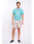 Lee Cooper Pantaloni scurti de baie cu model tropical si talie ajustabila - Pled.ro