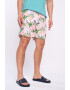 Lee Cooper Pantaloni scurti de baie cu model tropical si talie ajustabila - Pled.ro