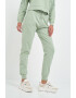 Lee Cooper Pantaloni sport dama cu buzunare si logo aplicat Verde - Pled.ro