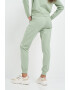 Lee Cooper Pantaloni sport dama cu buzunare si logo aplicat Verde - Pled.ro