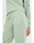 Lee Cooper Pantaloni sport dama cu buzunare si logo aplicat Verde - Pled.ro