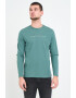 Lee Cooper Tricou barbat cu maneca lunga cu imprimeu logo Verde - Pled.ro